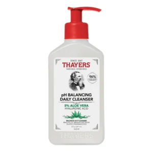 THAYERS pH Balancing Daily Cleanser – Gentle Face Wash with Aloe Vera & Witch Hazel for Balanced Skin