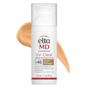 EltaMD UV Clear Tinted Face Sunscreen SPF 46 – Oil-Free, Broad Spectrum Protection for Sensitive & Acne-Prone Skin