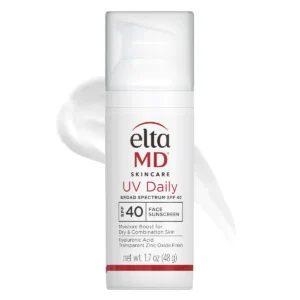 EltaMD UV Daily SPF 40 Face Sunscreen Moisturizer – Hydrating, Broad Spectrum Protection with Zinc Oxide for Daily Use