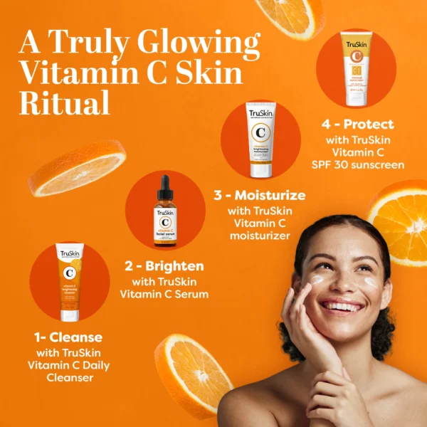 TruSkin Vitamin C Brightening Moisturizer – Antioxidant-Rich Face Cream for Radiant Skin - Image 3