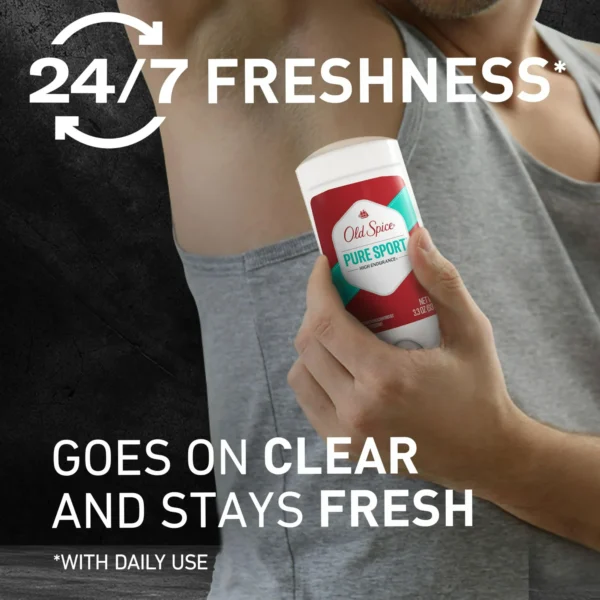 Old Spice Aluminum-Free Deodorant for Men – High Endurance Sport Scent, 24/7 Odor Protection, 3 oz (Pack of 3) - Image 3