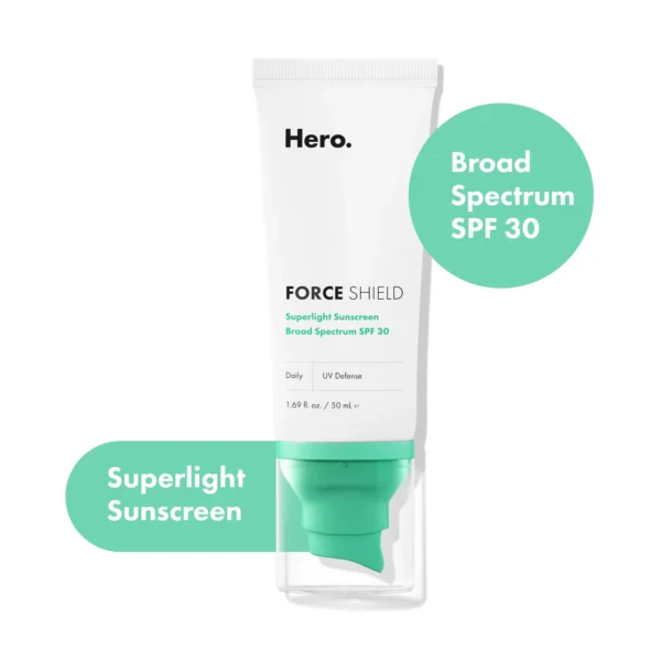Hero Cosmetics Force Shield Superlight Sunscreen SPF 30 – Mineral Sunscreen for Acne-Prone & Sensitive Skin - Image 7
