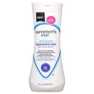 Summer's Eve Ultimate Odor Control Feminine Body Wash – Boric Acid Complex, pH Balanced, 15 fl oz