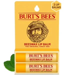 Burt’s Bees Lip Balm – Natural Origin, Tint-Free Lip Moisturizer with Responsibly Sourced Beeswax