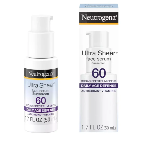 Ultra Sheer Moisturizing Face Serum with Vitamin E & SPF – Lightweight Daily Hydration with Broad Spectrum Sun Protection