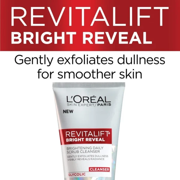 L’Oréal Paris Revitalift Bright Reveal Facial Cleanser – Anti-Aging Exfoliating Cleanser for Radiant, Youthful Skin - Image 5