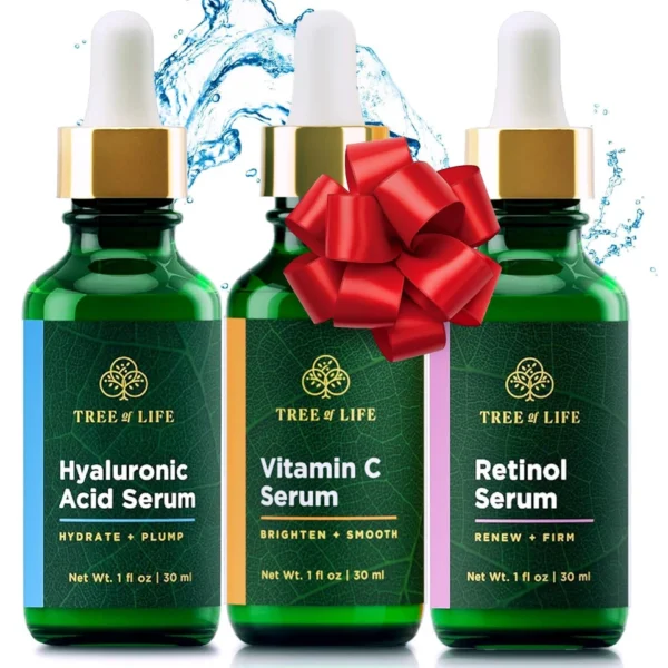Tree of Life Vitamin C Serum – Brightening & Anti-Aging Serum with Hyaluronic Acid and Vitamin E