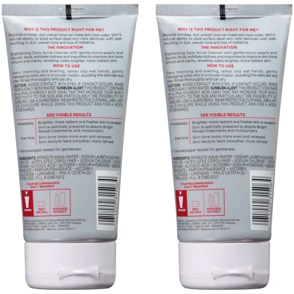 L’Oréal Paris Revitalift Bright Reveal Facial Cleanser – Anti-Aging Exfoliating Cleanser for Radiant, Youthful Skin - Image 2