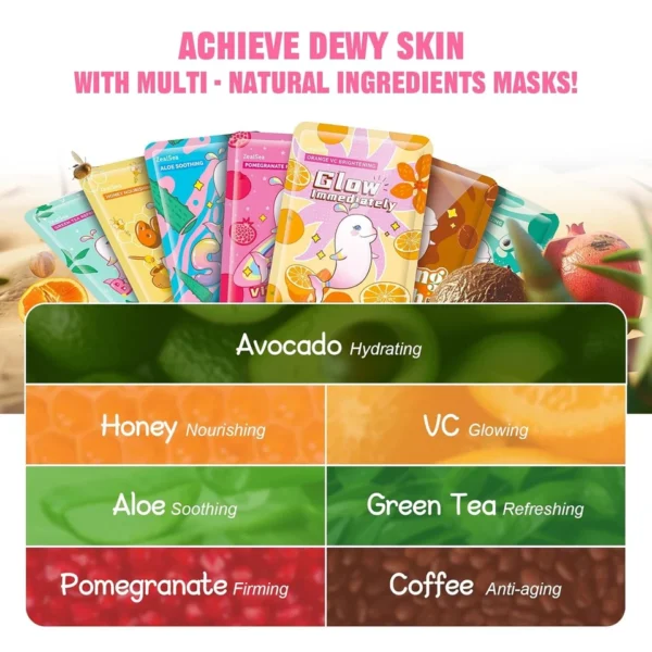ZealSea Hydrating & Nourishing Face Masks – Skincare Facial Masks for Women - Image 2