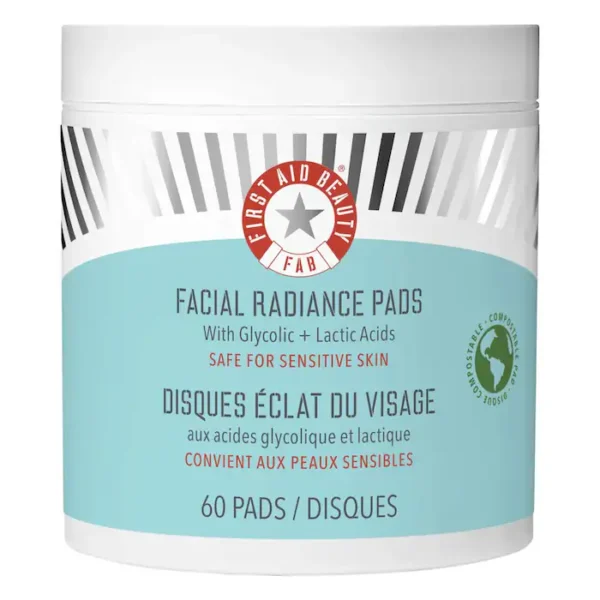 First Aid Beauty Facial Radiance Pads – Daily Exfoliating Pads with Glycolic & Lactic Acids for Bright, Smooth Skin - Image 4