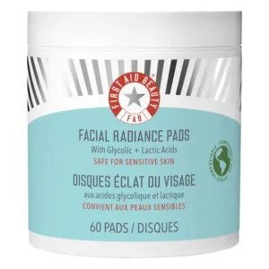 First Aid Beauty Facial Radiance Pads – Daily Exfoliating Pads with Glycolic & Lactic Acids for Bright, Smooth Skin