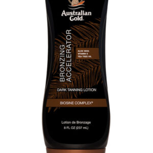 Australian Gold Dark Tanning Accelerator Lotion with Bronzer – Fast-Acting, Deep Golden Tan Enhancer