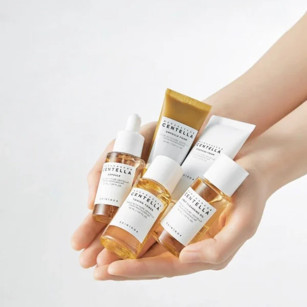 SKIN1004 Madagascar Centella Travel Kit – 5-Piece Set for Sensitive Skin (Toner, Ampoule, Soothing Cream, Cleansing Oil & Ampoule Foam) - Image 4