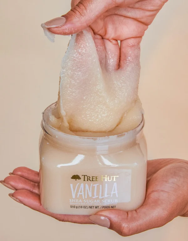 Tree Hut Vanilla Shea Sugar Body Scrub – Exfoliating & Hydrating Scrub for Soft, Glowing Skin - Image 3